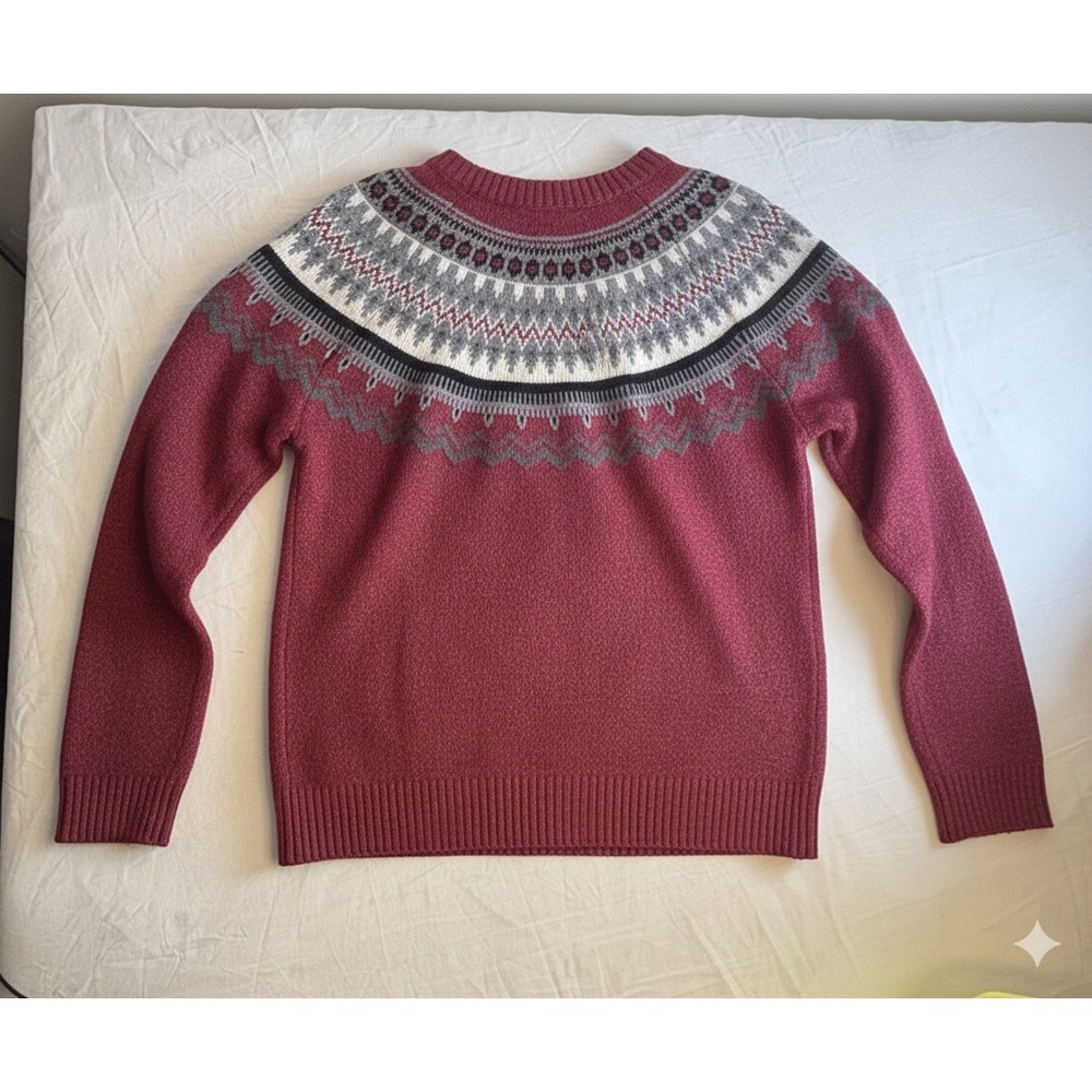 Weatherproof Vintage Fair Isle Knit Sweater XS Modern Vtg Inspired Academia - Picture 3 of 4